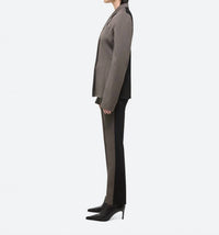 HELMUT LANG Combo Modest Suit Shirt in light brown melange - women's jacket - alternate view