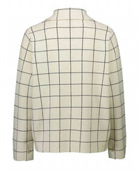 Allude - Plaid Cashmere Blend Sweater Jacket