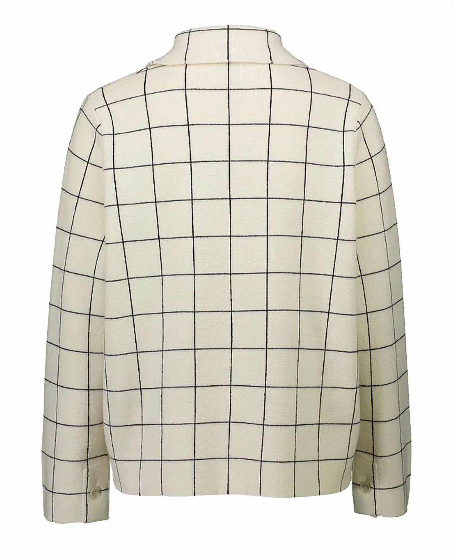 Allude - Plaid Cashmere Blend Sweater Jacket