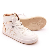 Oldsoles - Girls High Splash High Top Leather Sneakers