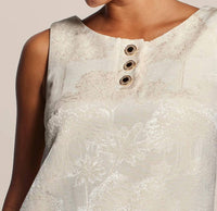 TORI RICHARD For Trees Jacquard Gigi Dress in shell - women's dress - detail view