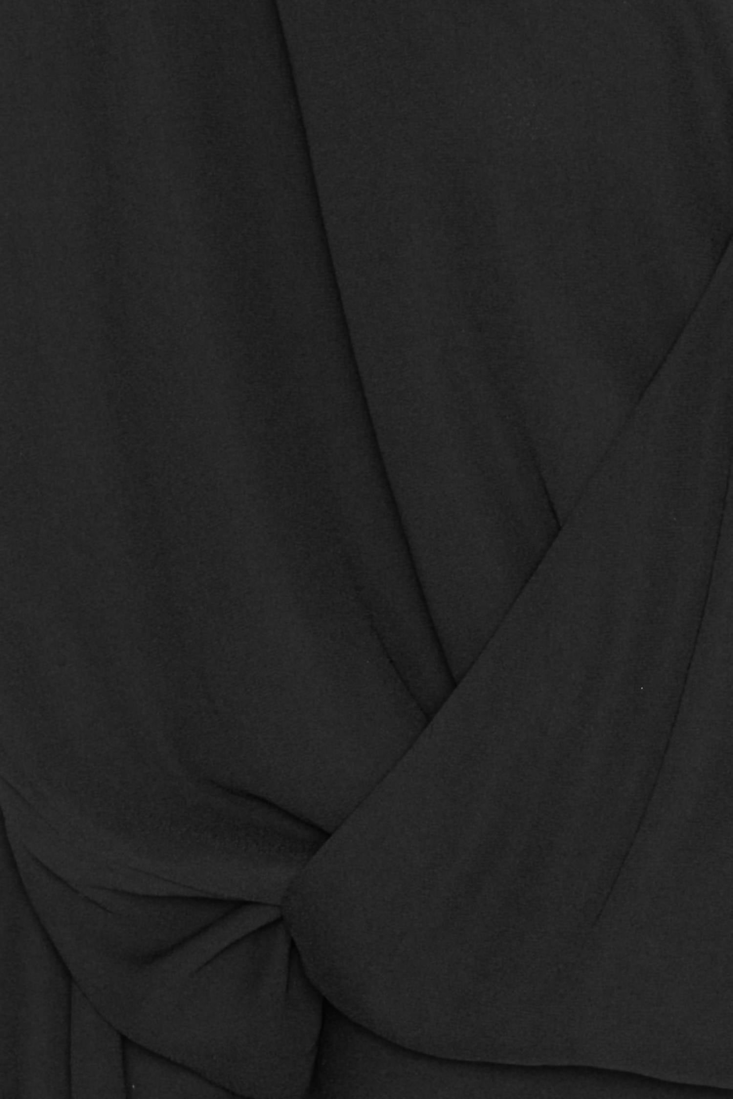 ROTATE Women's Long Sleeve V-neck Top in black - women's blouse - alternate view