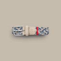 La Boucle Men's Santa Barbara Belt in blue beige - men's accessory