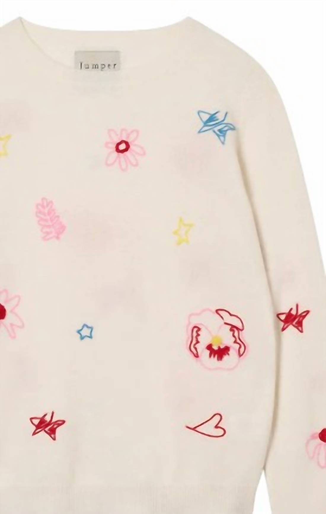 Jumper1234 - Women's Cashmere Floral Tribute Crew Jumper