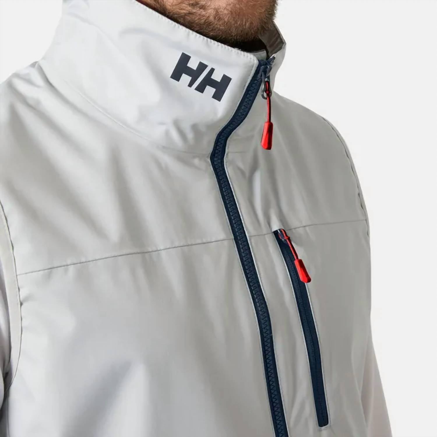 Helly Hansen Men's Crew Vest in white - men's jacket - detail view