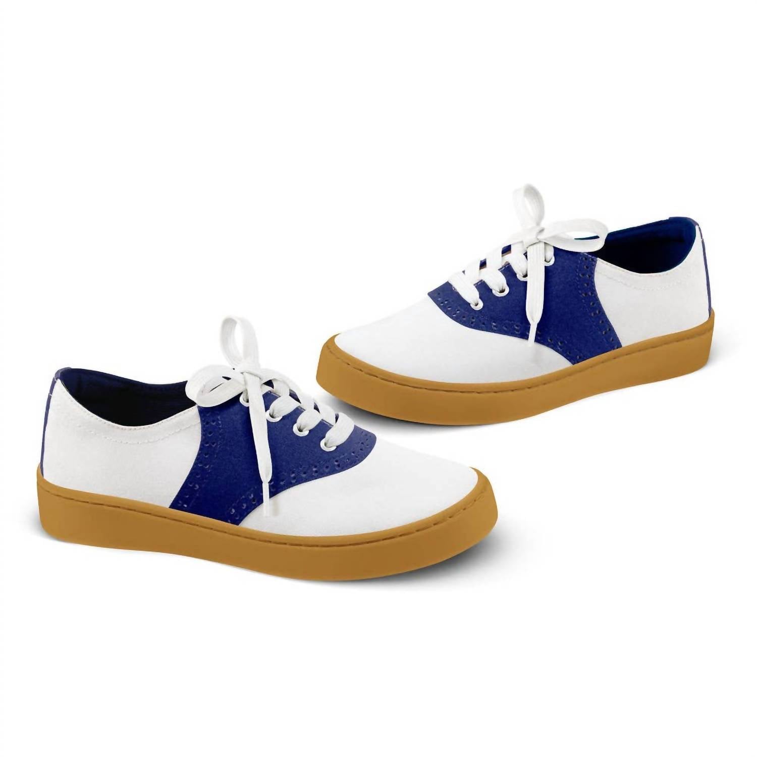 Hot Chocolate Design Women's Saddle Casual Sneaker in blue - women's sneaker - alternate view