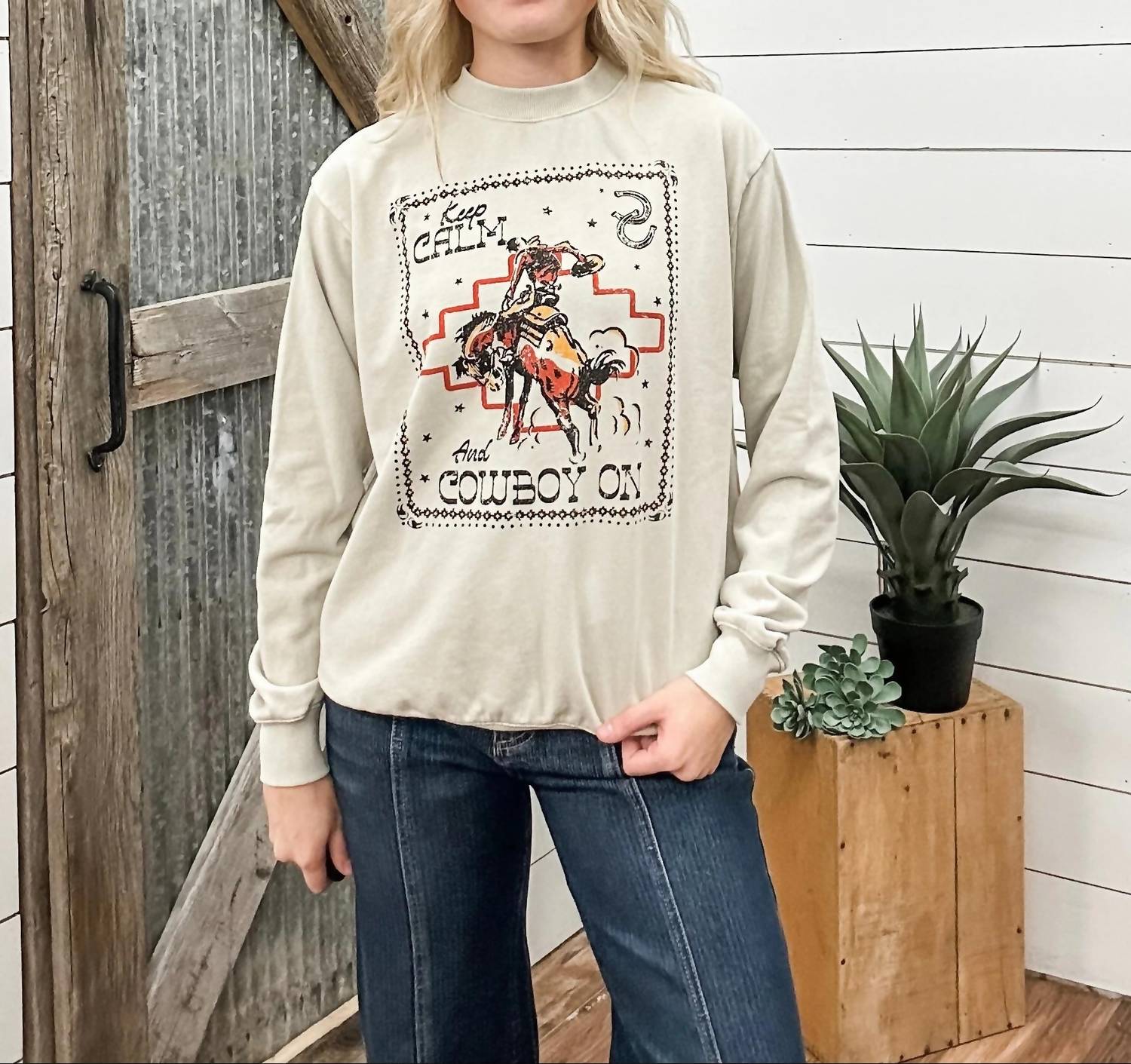 Hrt & Luv - Keep Calm Graphic Sweatshirt
