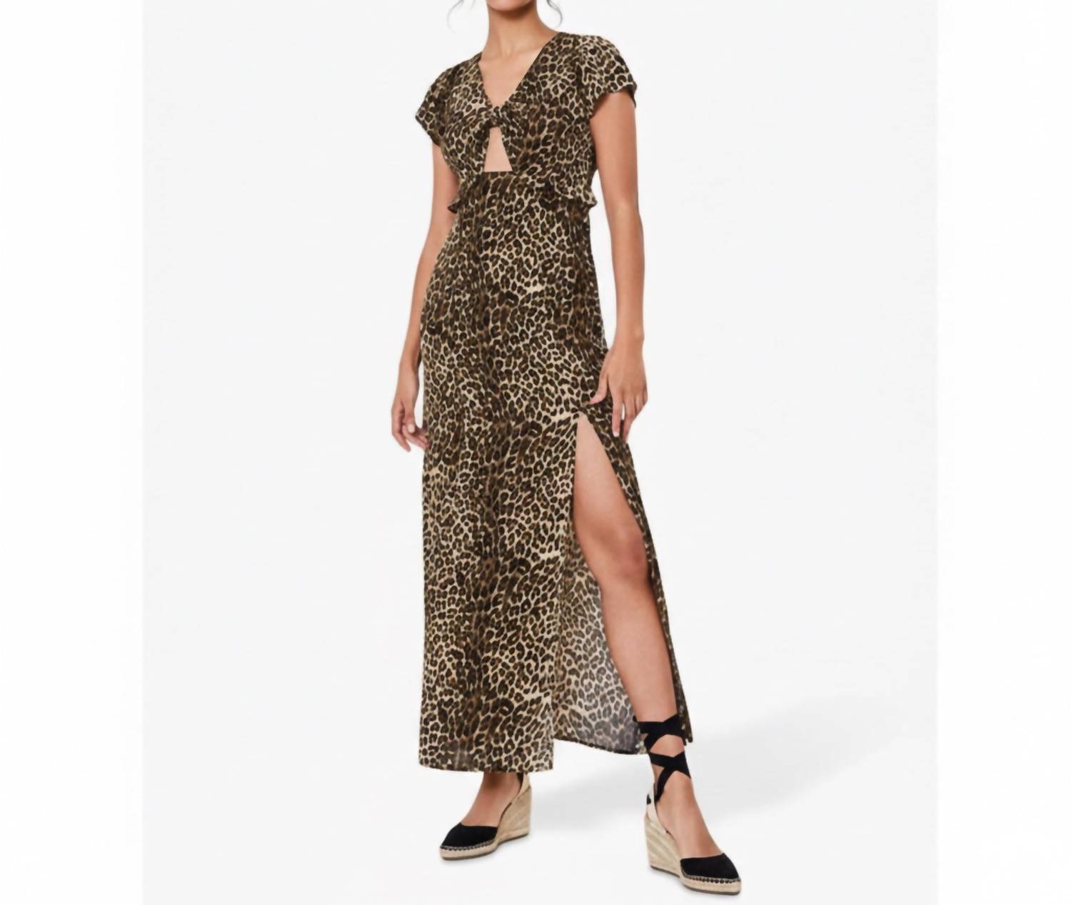 Oasis - Tiger Print Slit Maxi Dress