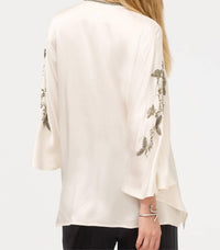 Johnny Was LA JOLLA KAFTAN TOP in winter white - women's blouse - view 4