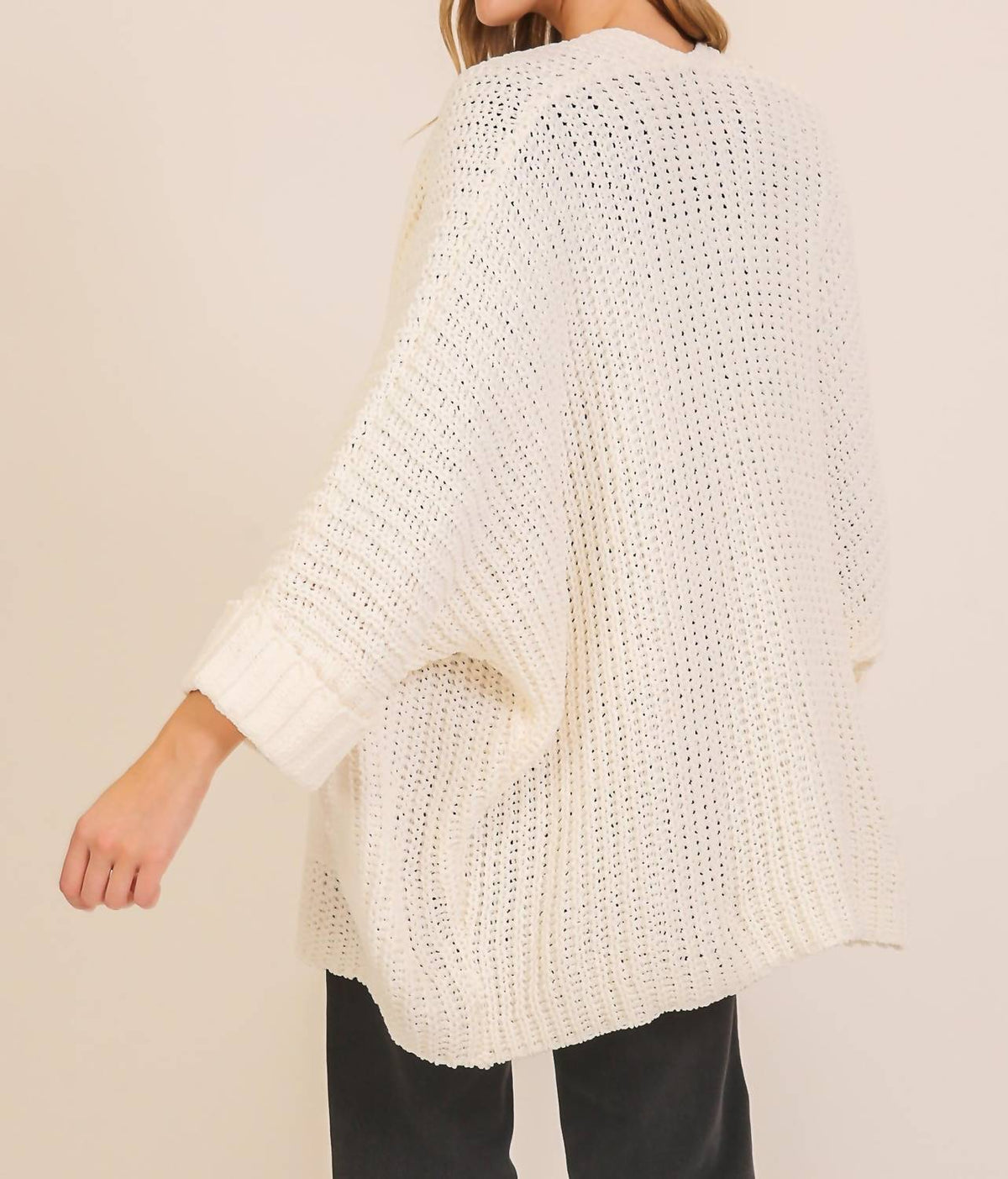 Timing - Chunky Knit Open Front Cardigan