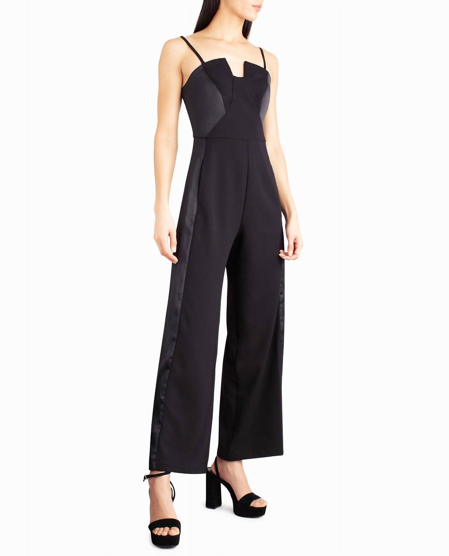Nicole Miller - Jasmine Crepe Tuxedo Jumpsuit