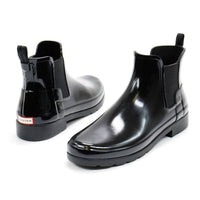 HUNTER Women's Original Refined Chelsea Gloss Rain Boots in black - women's shoe - view 5