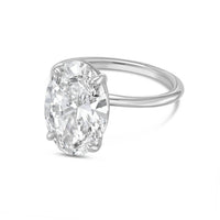 Diana M Jewels - 12.00 Ct Lab-grown Oval-cut Diamond Four-prong Solitaire Ring