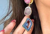 Avenue Chic - Women's Lisa Geode Earrings