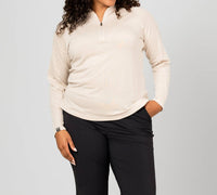 Storm Creek Renewer Ii Quater Zip Top in sand brown - women's long sleeve top