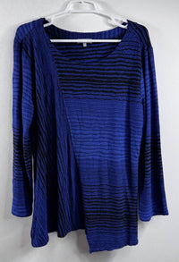 habitat Mixed Direction Pullover in blue - women's sweater - alternate view