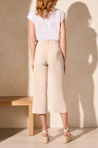 Tribal - Flowy High Rise Twill Capri Pant