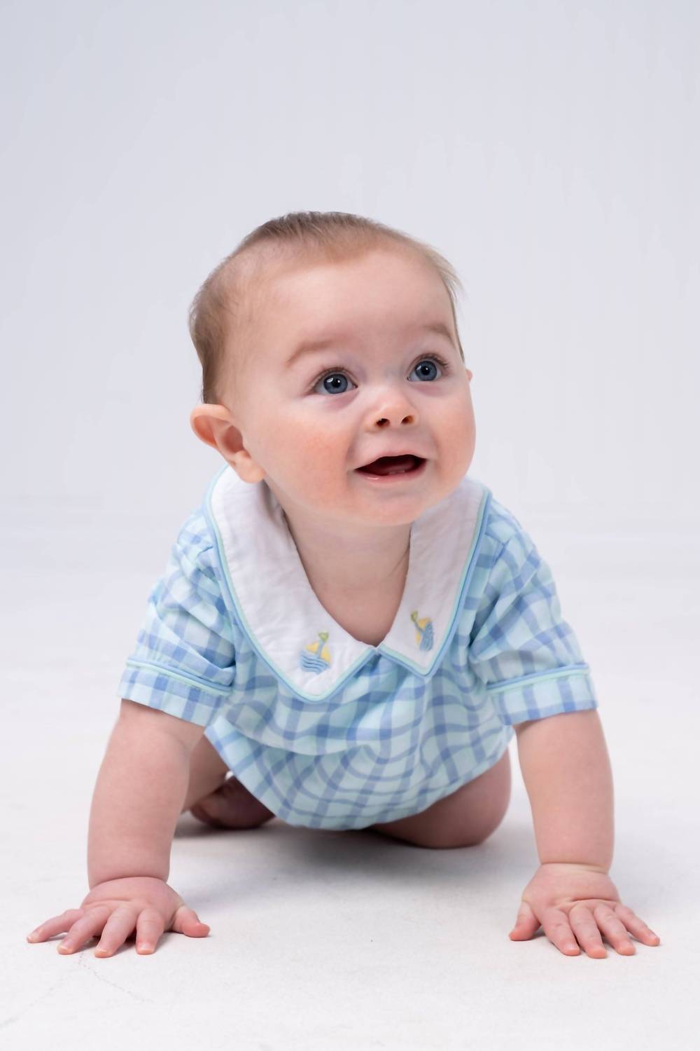 The Oaks Apparel - Boys James Check Bubble Romper