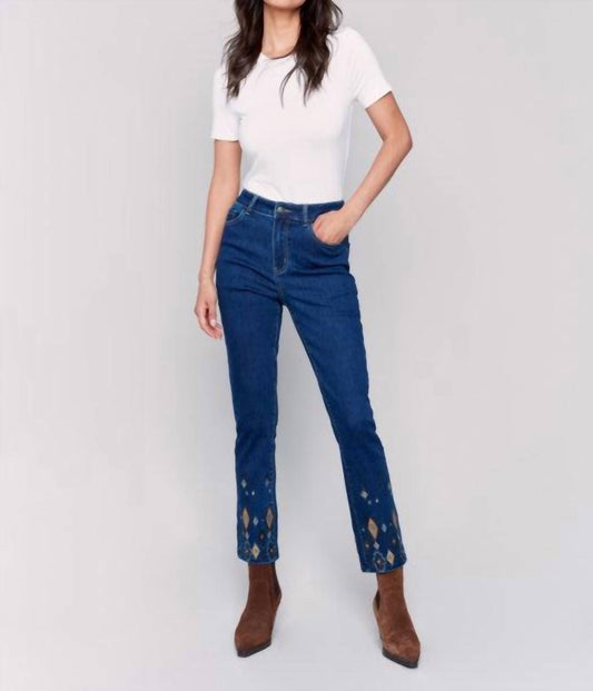 Charlie B - Beaded Hem Slim Jeans