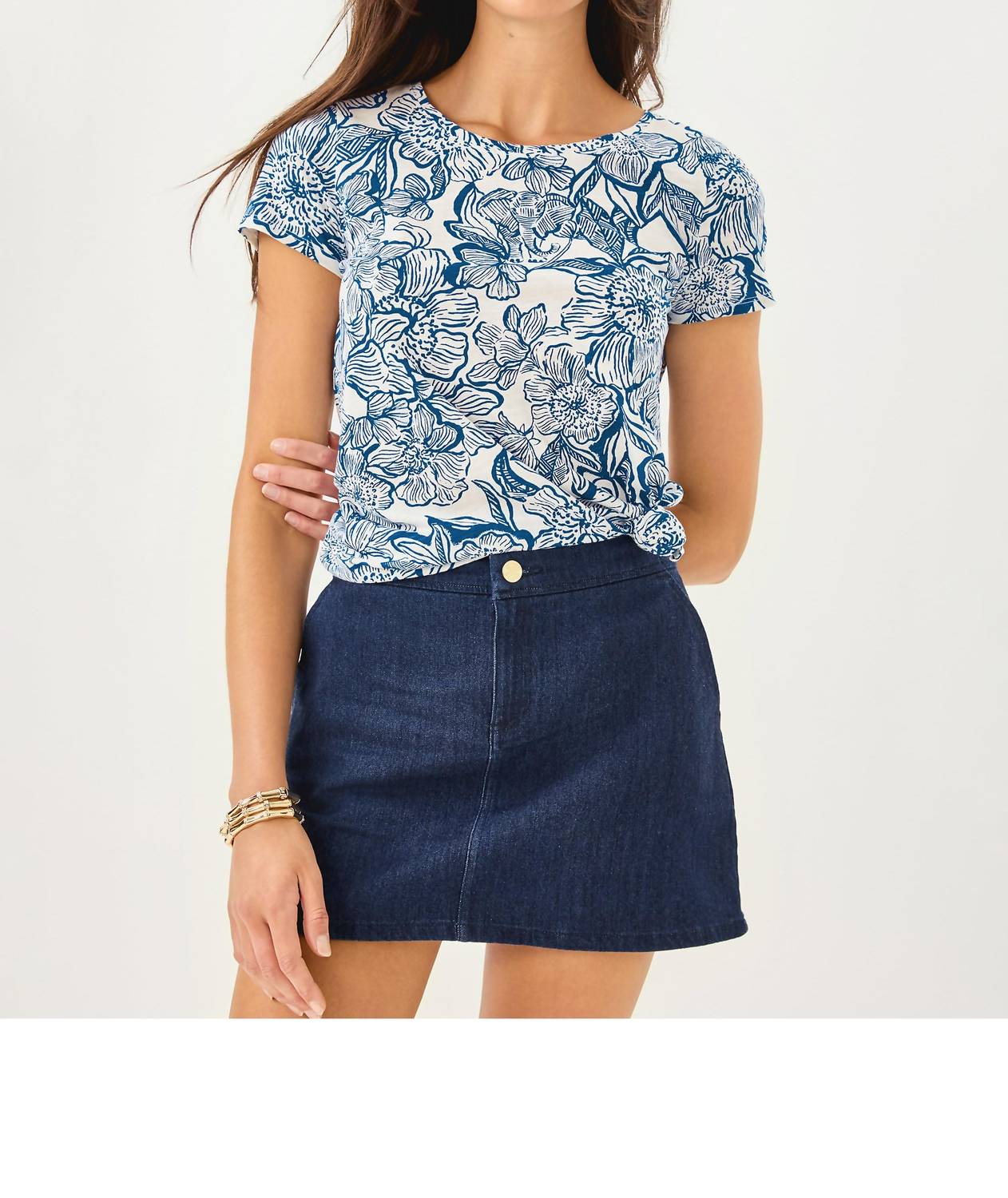 Lilly Pulitzer - Colette Stretch Denim Mini Skirt