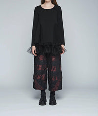 Luukaa - Stripe Wrinkled Pants