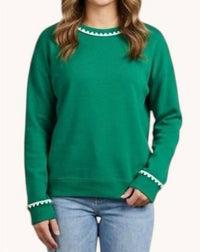 Staccato - Cozy Everyday Pullover Blanket Stitch Sweatshirt