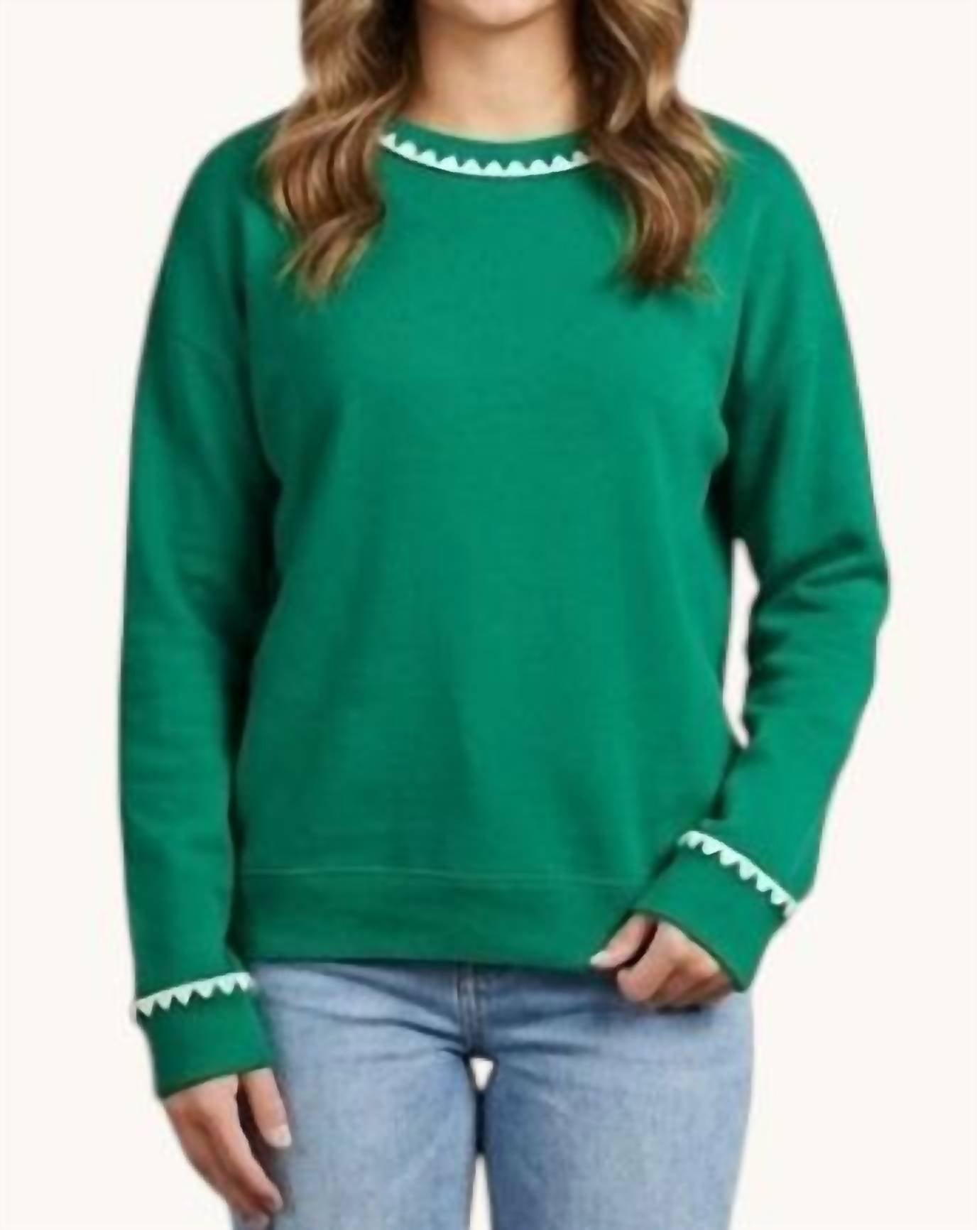 Staccato - Cozy Everyday Pullover Blanket Stitch Sweatshirt