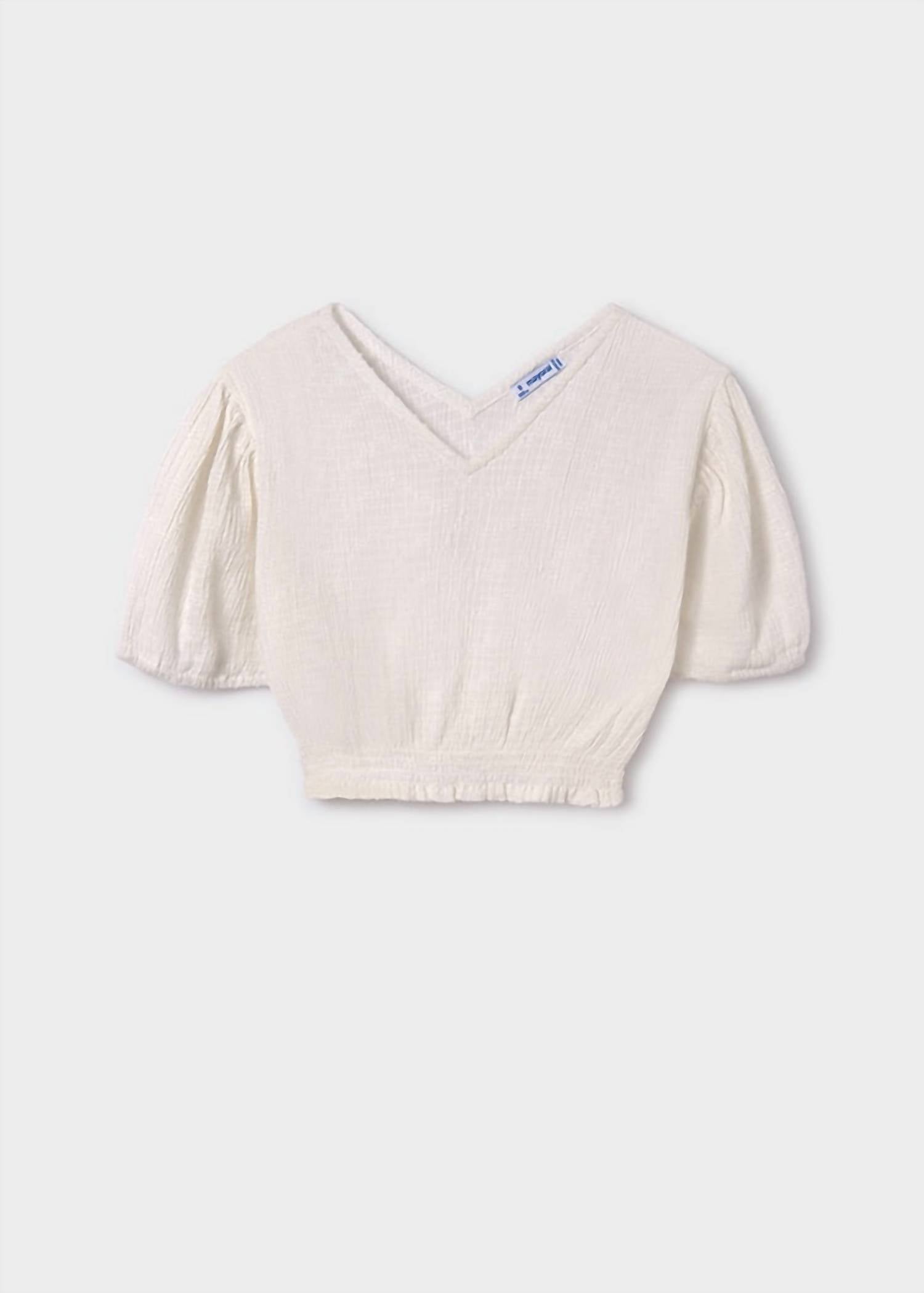 Mayoral - Girls' Ruched Crop Top