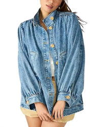 STEVE MADDEN Marceline Denim Jacket in forever blue 1 - women's jacket