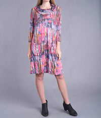 Shana Apparel - Sunset Mosaic Cowl Dress