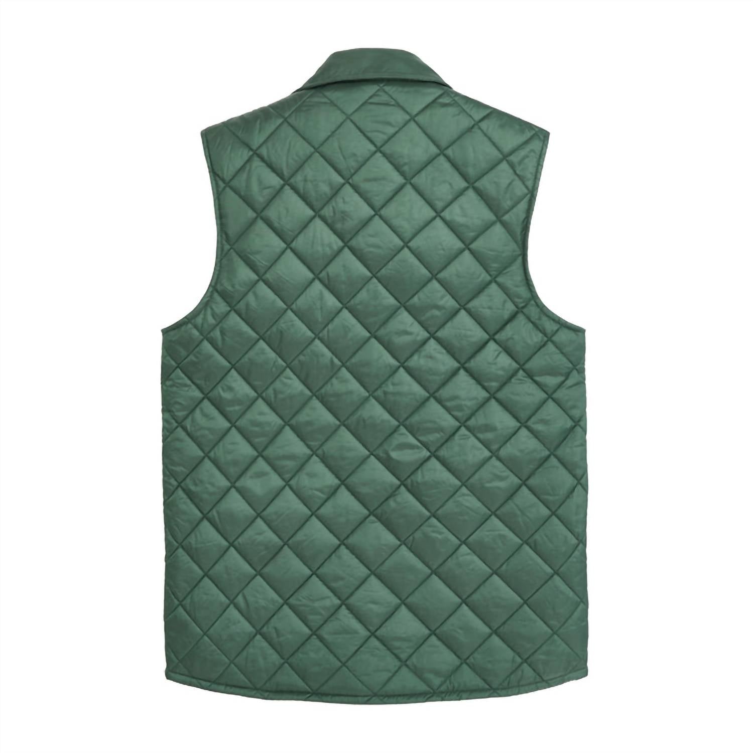 ONWARD RESERVE Men's Braswell Vest in dark forest - men's jacket - detail view