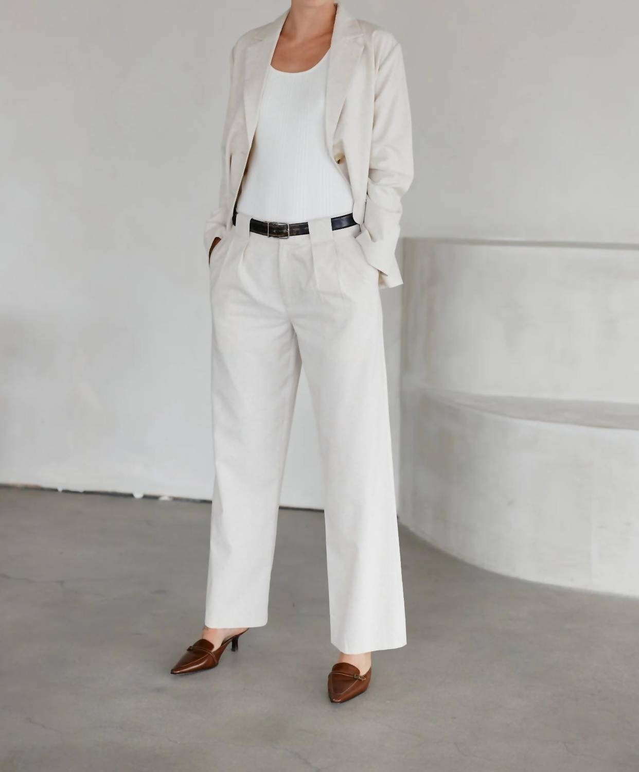 Mod Ref - Claudia Linen Mix Blazer