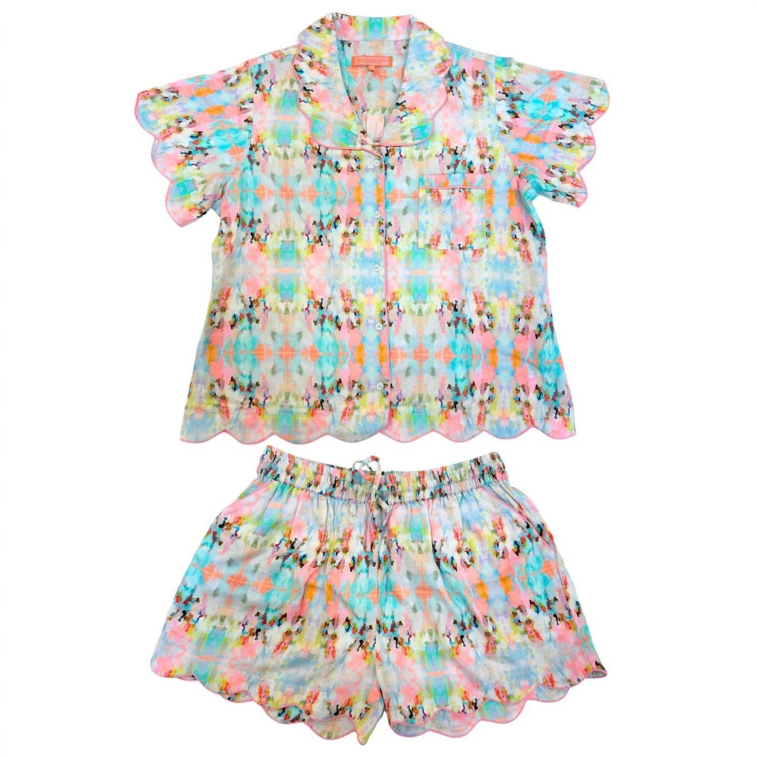 Laura Park - Brooks Avenue Scalloped Short Pajama Set