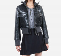 The Kooples - Cropped Leather Jacket