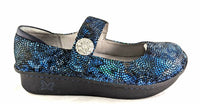 Alegria Women's Paloma Mosaic Leather Mary Jane Shoes in fandamonium blue - women's flats