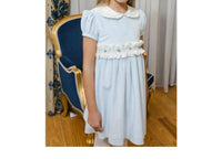 Sal & Pimenta - Girl's Velvet Dress With Smocked Sash