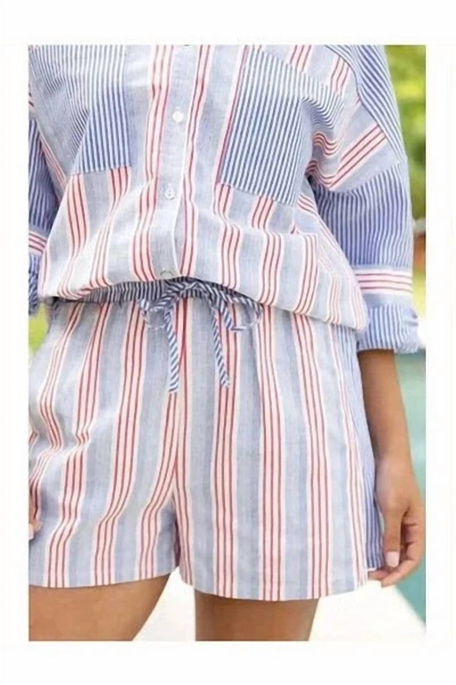 Very J - Boardwalk Striped Top And Short Set