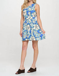 Meet Me In Santorini - Hannah Tropical Floral Print One Shoulder Mini Dress