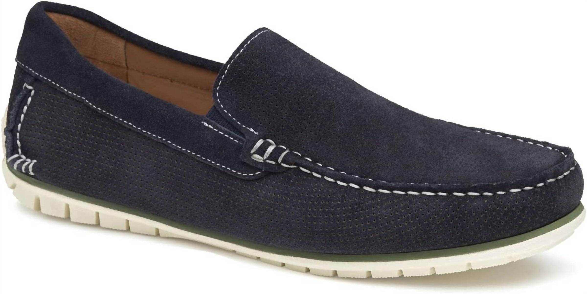 JOHNSTON & MURPHY Men's Cort Perf Venetian Loafer in navy - men's loafer