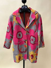 Davi & Dani - Floral Button Down Jacket With Front Pockets