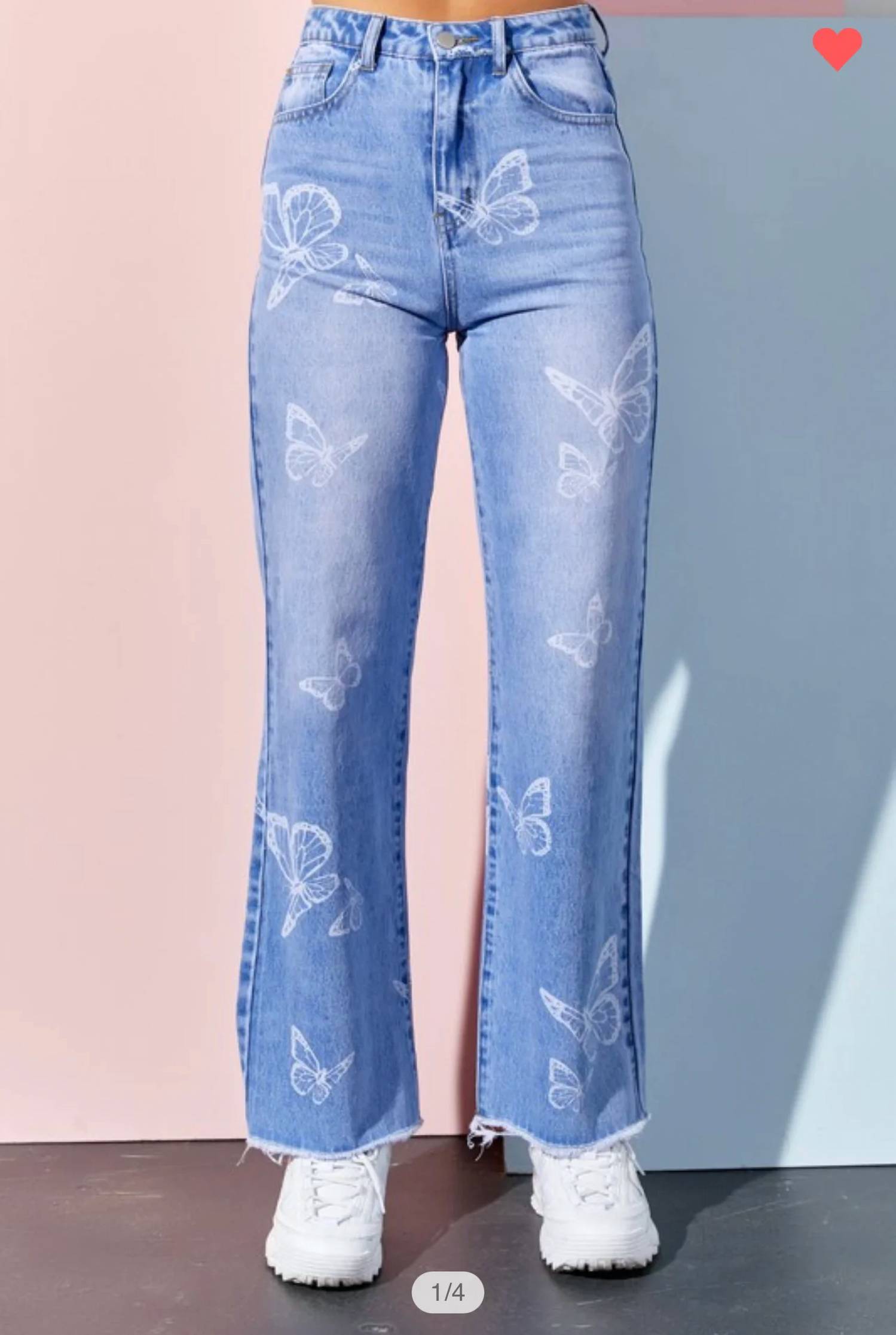 Baevely By Wellmade - Butterfly Kissed Jeans