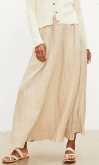 Velvet by Graham & Spencer Bailey Maxi Linen Skirt in buiscut - women's skirt