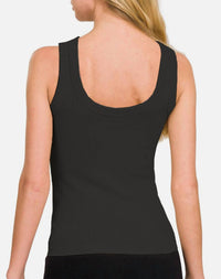 Bobi - Ribbed Scoop Neck Tank Top