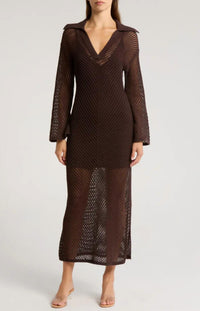 A.L.C. - Freya Long Sleeve Open Stitch Dress