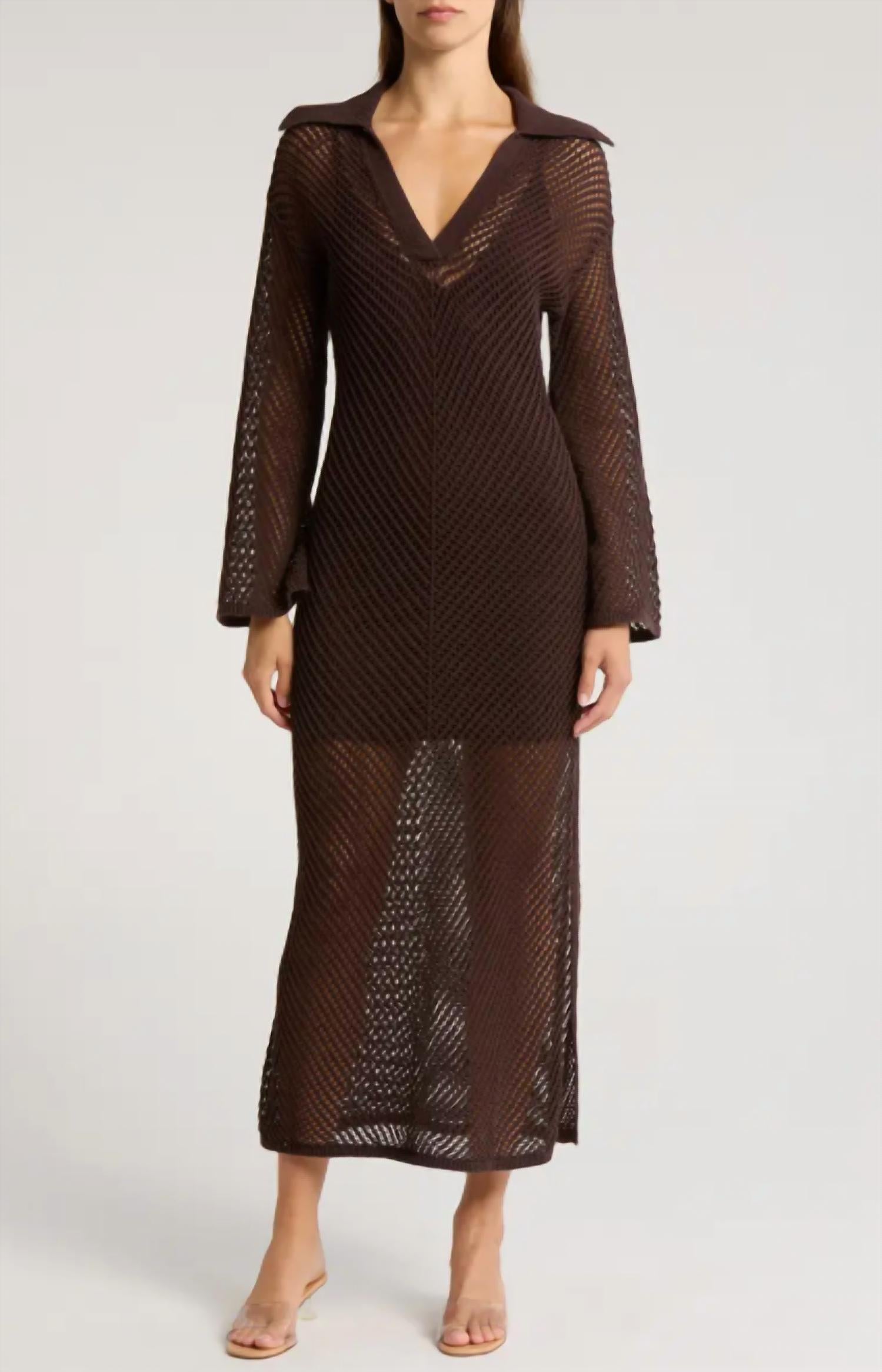 A.L.C. - Freya Long Sleeve Open Stitch Dress