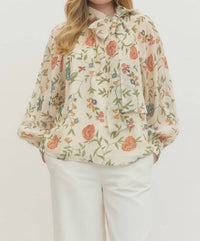 Entro - Garden Grace Bow Blouse