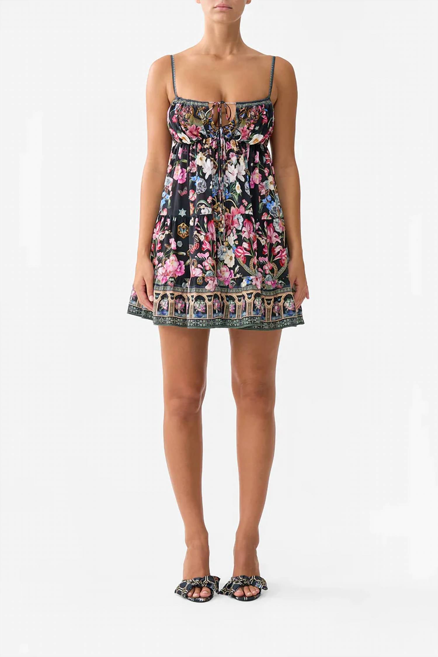 Camilla - Gathered Bust Tiered Mini Dress