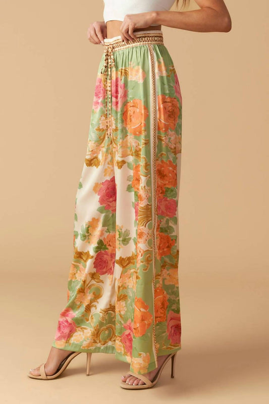 Bns - Boho Bloom Wide-Leg Pants