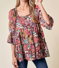 Lovely Melody - Amelias Ruffle Floral Top