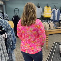 Lulu-B - 3/4 Sleeve V-neck Top